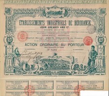 Etablissements Industriels de Berdiansk John Greaves and Co. S.A., 1900