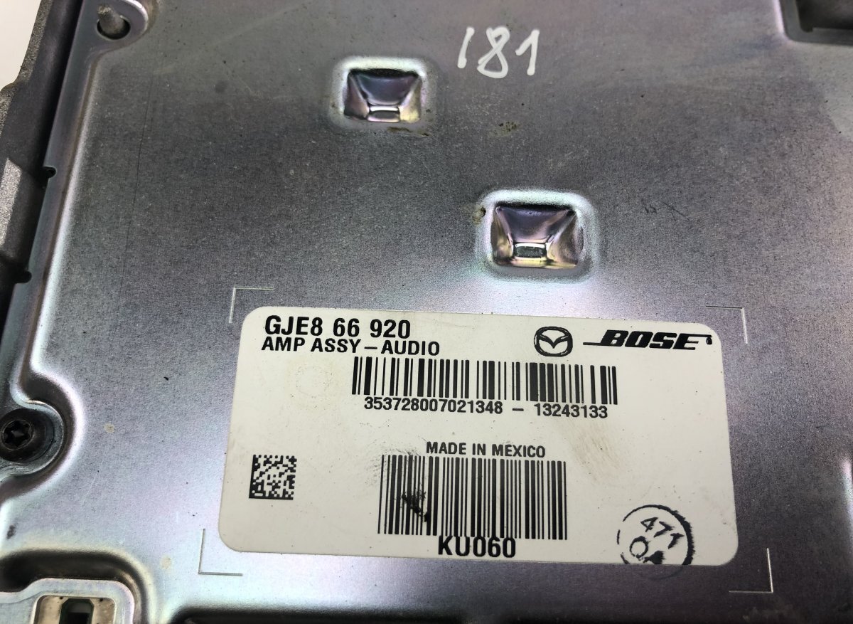 Amplificateur Audio Mazda 6 GJ Sedan – Réf. GJE866920, Occasion, Fonctionne Parfaitement