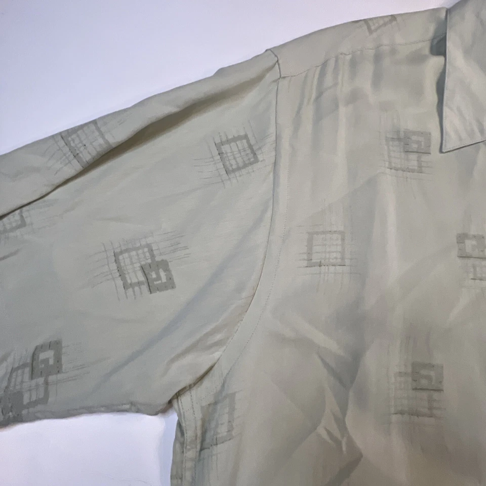 Ocean Pacific Hombre Grande 100% Seda Manga Corta Abotonada Foto 4 de 4