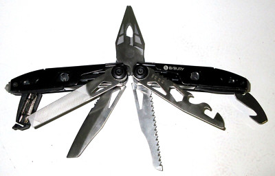 Bilbury B/BURY Multitool In Good Used Condition / Black & Silver Many Functions