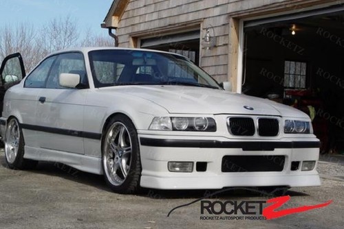 M3 Style Front Bumper Conversion Cover For BMW E36 3 Series (1992-1998) Unpainted Black
