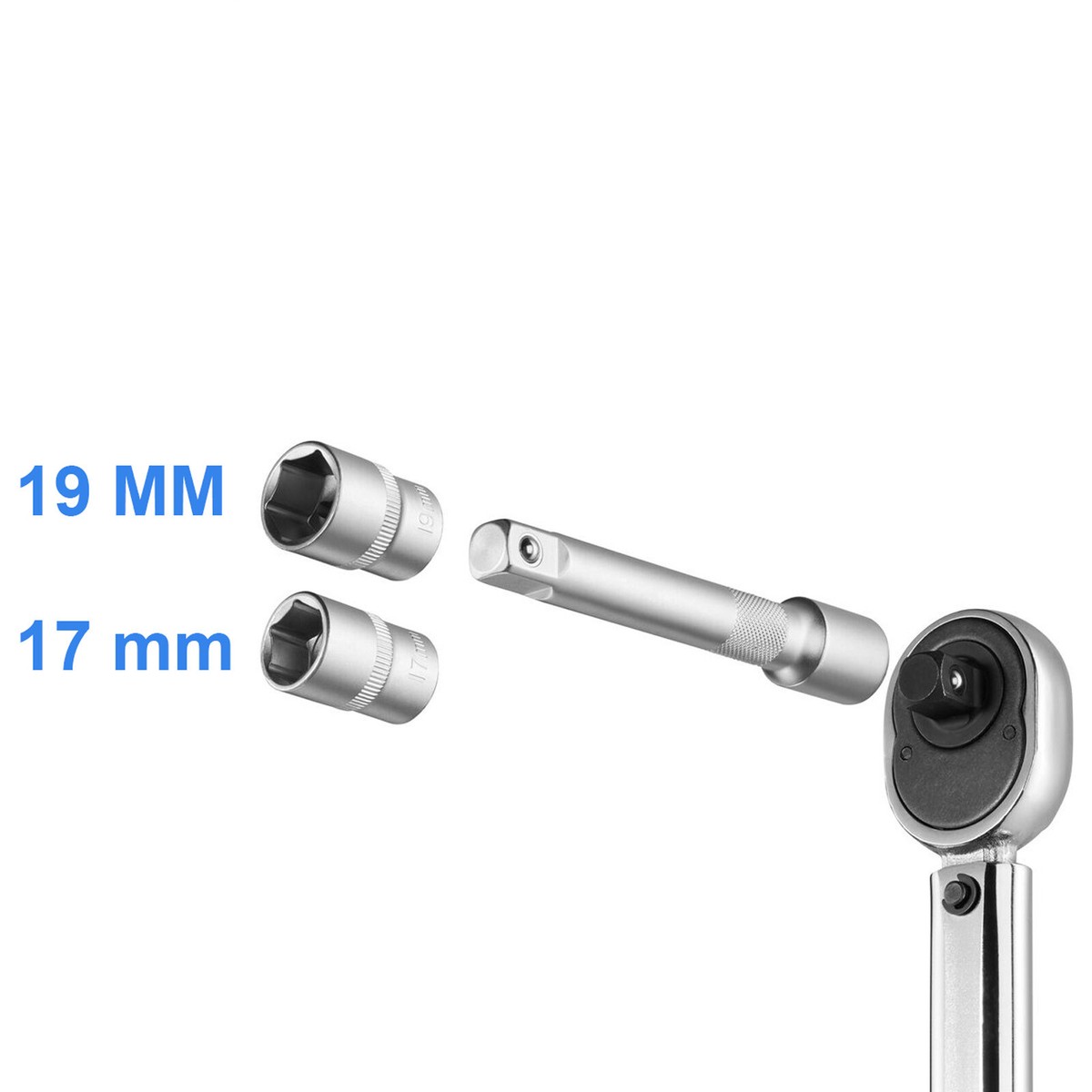 Clé dynamométrique à cliquet 1/2po 28-210Nm DILWE - Réglage