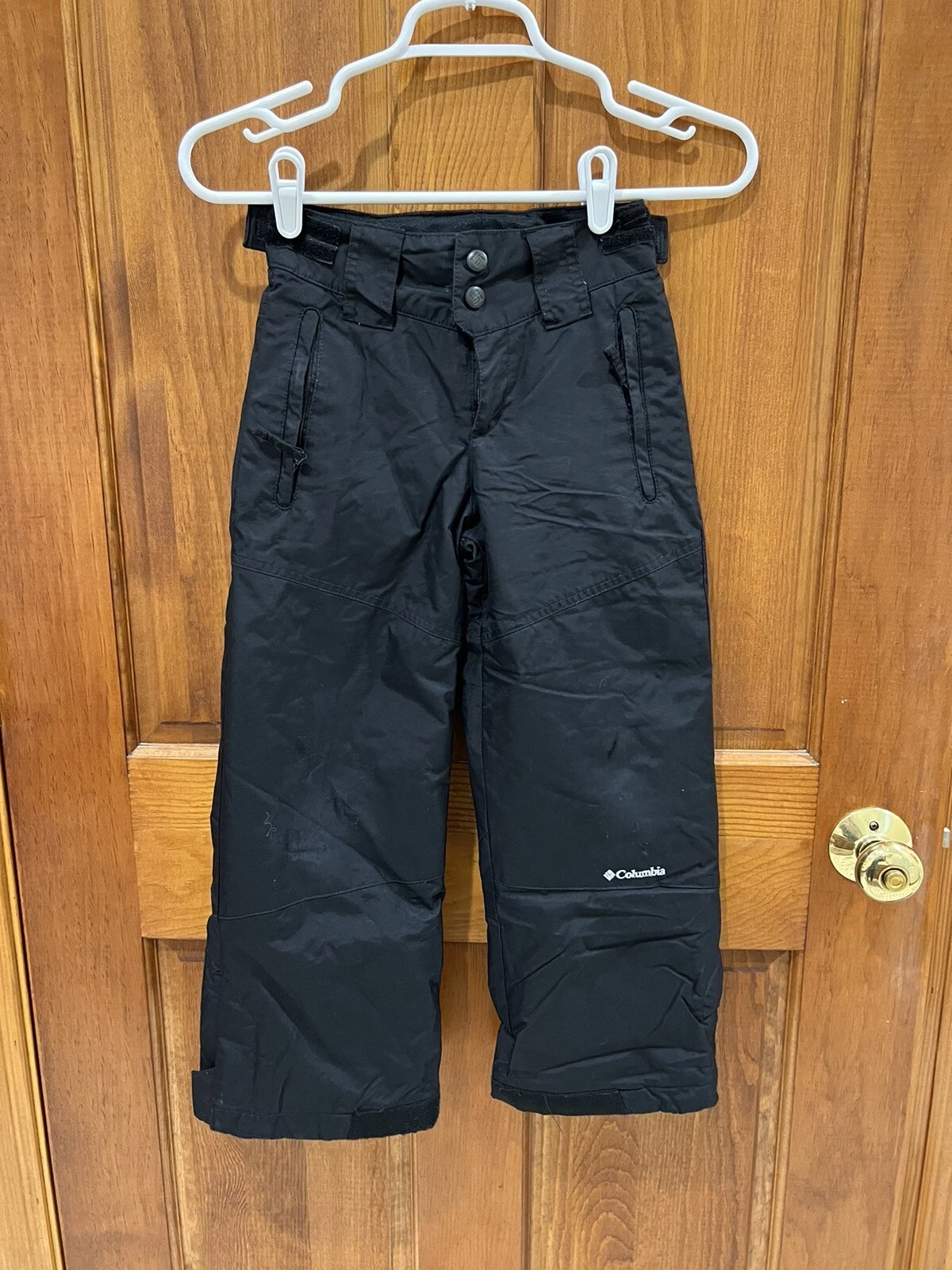 Unisex Kids Columbia Black Waterproof Snow Pants Omni Shield Size 6/6x