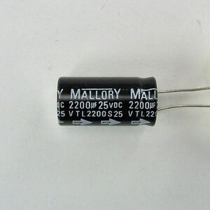 2200 uf 25v Radial Lead Electrolytic Capacitor 2200 Microfarad ufd mfd volt cap