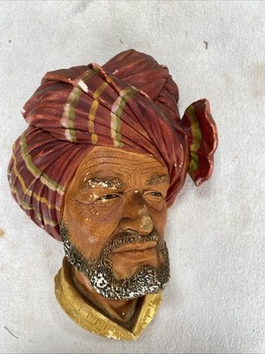 vintage bossons chalkware head Abdhul 