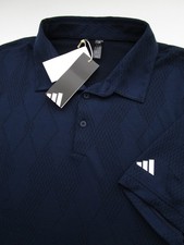 Mens XL Adidas Polo Shirt Micro Texture Ultimate365 Navy NWT