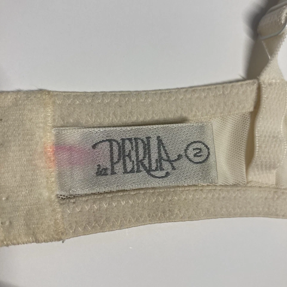 La Perla Floral Applique Lace Underwire Demi Bra Sheer Unlined Made In Italy 34B - Image 4 of 4