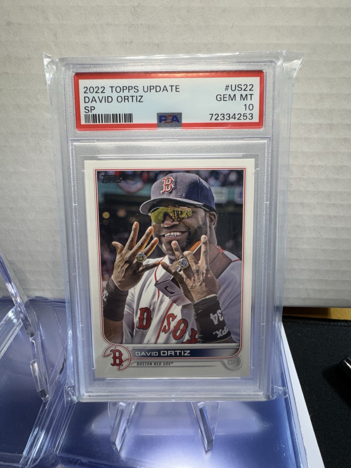 2022 Topps Update #US22 David Ortiz SP PSA 10 Boston Red Sox HOF Variation