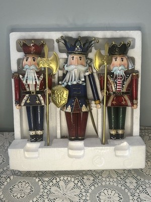 Home Interiors 13'' Metal Palace Guards Set (3 Pieces) Christmas Decor-X3