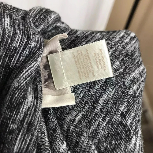 Ann Taylor LOFT Women's Gray Knit Short Sleeve Shift Dress Scoop Neck Size Small - Picture 5 of 5