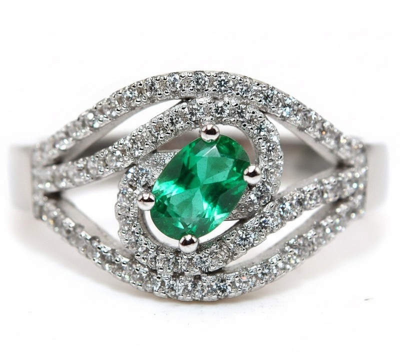 2CT Heat Treated Green Tourmaline 925 Sterling Silver Ring Jewelry Sz 7 F8-2