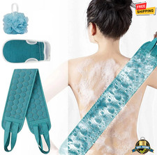 Exfoliating Body Scrubber Set   Back Scrubber, Bath Glove  Loofah Sponge