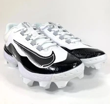 Nike Alpha Huarache Elite 4 Low MCS Baseball Cleats White FD6255-101 Men's 11.5
