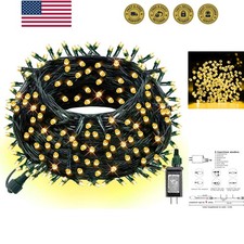 300 LED Christmas String Lights, 100 FT Connectable Waterproof String Lights ...