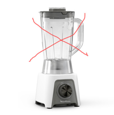 Moulinex Standmixer LM2C0110 450W weiß   kompakter Küchenmixer, 1,5L