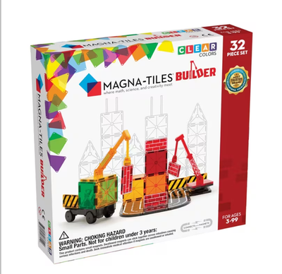 #ad MAGNA TILES Builder 32 Piece Magnetic Construction Set $37.49