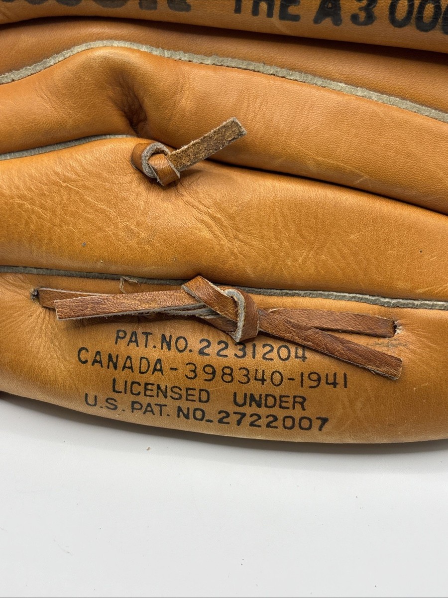 Vintage Wilson The A3000 Snap Action Dual Hinge Baseball Glove Pro