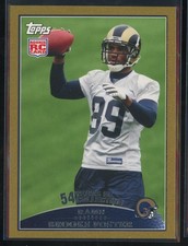 2009 Topps Football GOLD BORDER Parallel Brooks Foster #349 /2009 RC Rookie Card. rookie card picture
