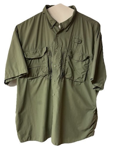 Kurzarm Angelhemd Cabela's Guidewear GXII Herren 3XL Tall UPF 40 Grün - Bild 1 von 6
