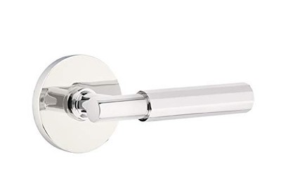 Emtek Select Privacy, Disk Rosette, T-Bar Stem, Faceted Handle US26 LH