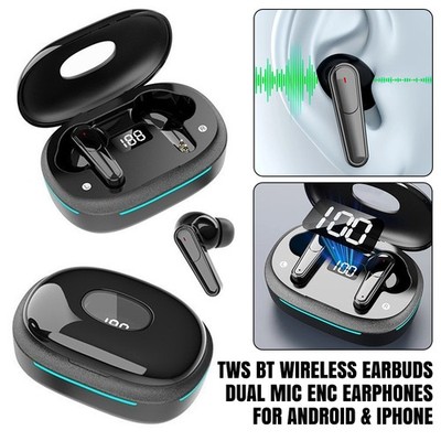 Für Android & iPhone TWS Bluetooth drahtlose Ohrhörer Dual Mikrofon ENC Ohrhörer UK