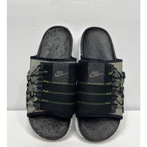 Nike Men’s Black, Green Asuna Crater Slides / Size-11 - Picture 6 of 10
