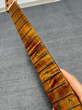 Stainless 22Frets DIY satin Roasting Flame Maple Electric guitar Neck 25.5in