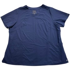 BARCO ONE Scrub Top Size 2XL Navy V-Neck 3 Pockets Super Soft