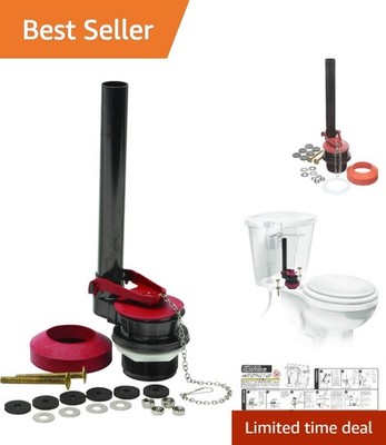 Universal 2-Inch Toilet Flush Valve Kit with Gasket & Bolts   Easy Installation