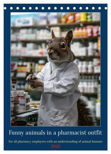 Peter Ruebsamen | Funny Animals In A Pharmacist Outfit (Desk Calendar 2026...-image