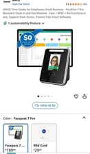 ANVIZ Time Clocks for Employees Small Business - FacePass 7 Pro Biometric Clock-