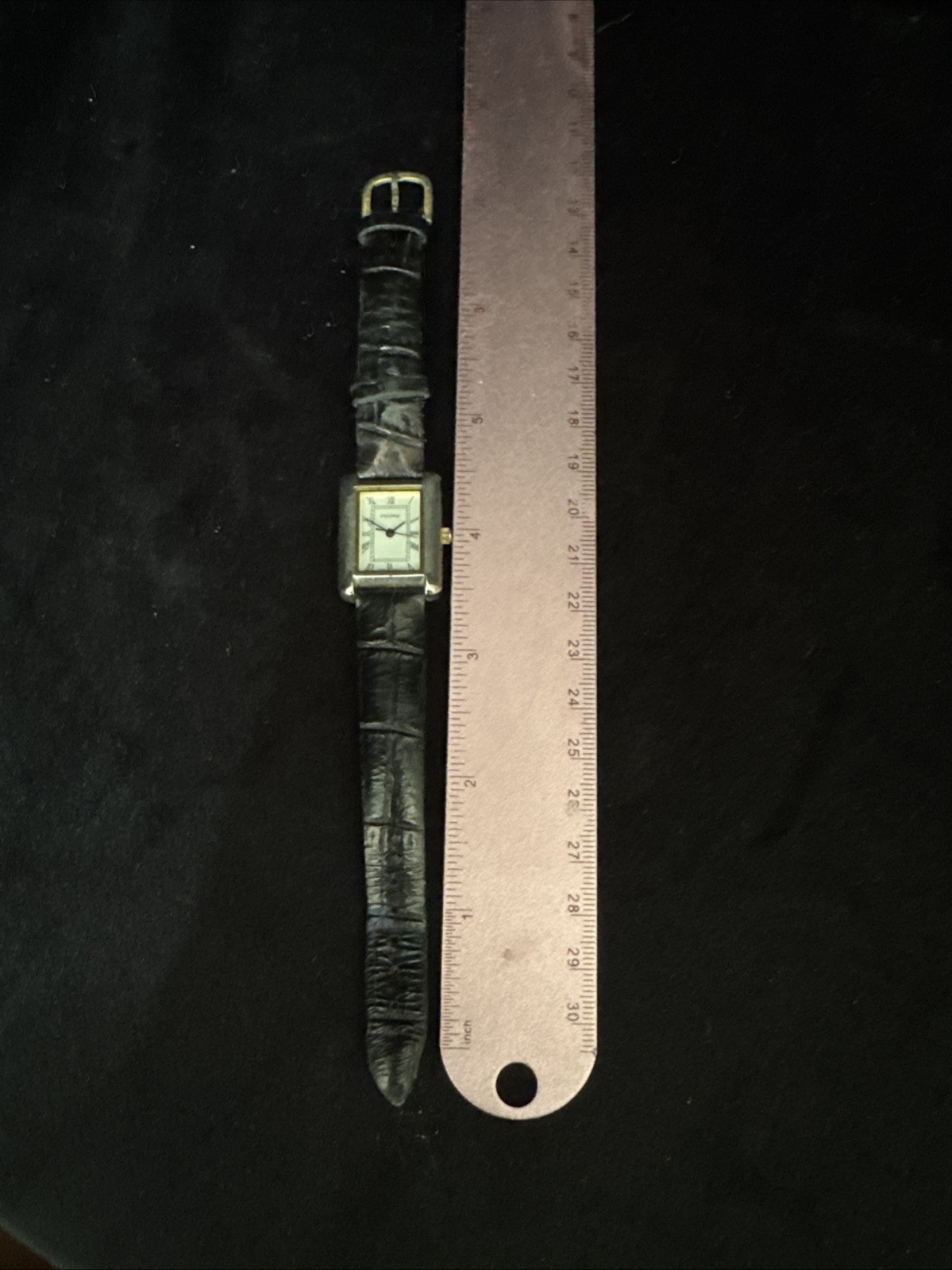 Pedre Watch Rectangular Face Roman Numerals Genui… - image 12