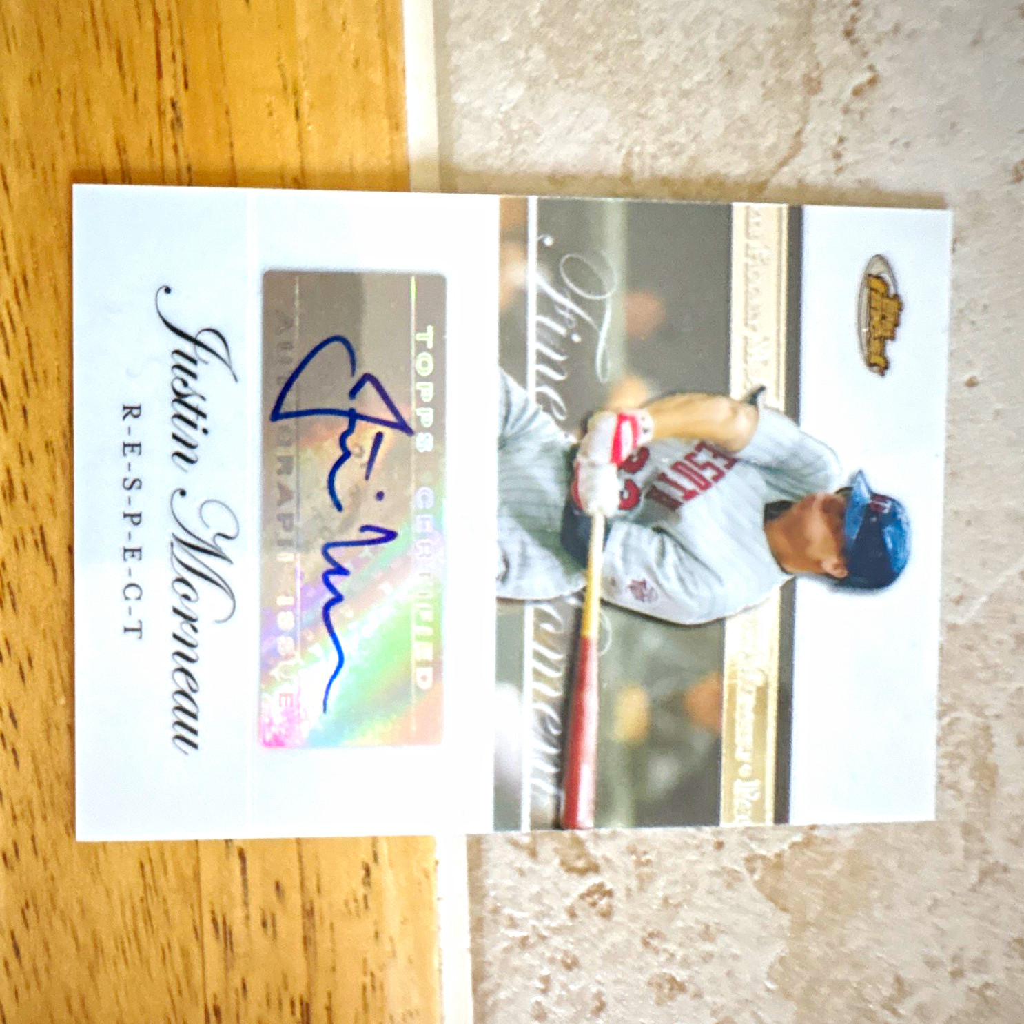 Topps 2007 Finest Rookie Finest Moments Justin Morneau Twins RFMA-JM Auto