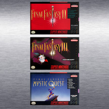 Final Fantasy 2, 3, Mystic Video Game Box Art SNES High Quality Magnet