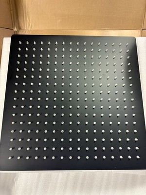 Shower System with 12 Inch Rain Shower Head Matte Black by BESy W/rough In Valve