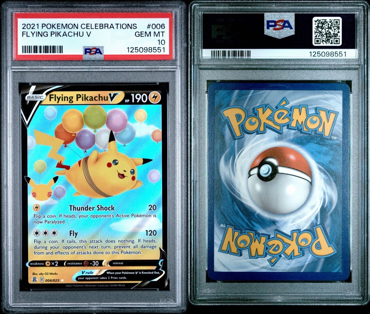 SEQUENTIAL PSA 10 Flying Surfing Pikachu V VMAX Pokmon Celebrations 007  009 SET | eBay