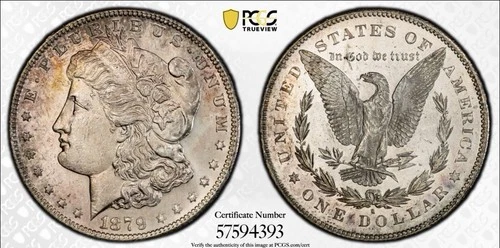 1879-S Rev 78 Morgan Silver Dollar PCGS MS61 Nice Eye Appeal Nice Color PL Look