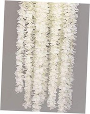 32.8Ft Artifiicial Hanging Flower Garland Silk Wisteria Vine Home White