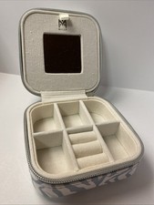 Milly Travel Jewelry Case   Compact Zip Organizer w/ Mirror  Ring Slots