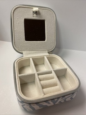 Milly Travel Jewelry Case   Compact Zip Organizer w/ Mirror & Ring Slots