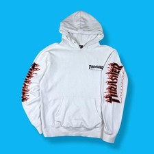 Vintage thrasher Hoodie men’s small white spellout jumper thrasher magazine