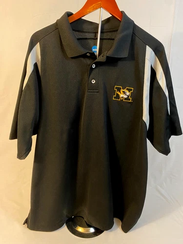 Missouri Tigers NCAA Polo Shirt Black Gold XL Short Sleeve Mizzou NCAA Licensed