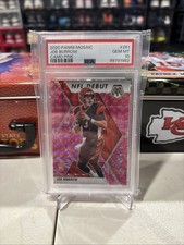 JOE BURROW 2020 Mosaic #261 Camo Pink NFL Debut Rookie RC PSA 10 Bengals
