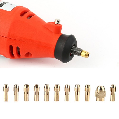 11x 4-jaw Copper Drill Chuck Collet Set For Mini Electric Grinder Rotate Tool☚ - Picture 5 of 10