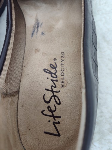 LifeStride bequeme flache Damenschuhe 8,5 braun Leder Krokoprägung - Bild 16 von 19