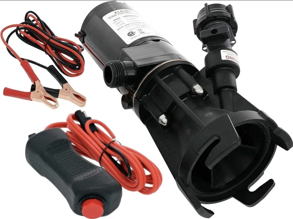 Bomba maceradora de aguas residuales portátil Flojet RV 12V 18555000A - KIT Foto 2 de 3