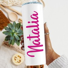 Personalised Name Vinyl Sticker Custom Word Decal Fancy Script Text Label