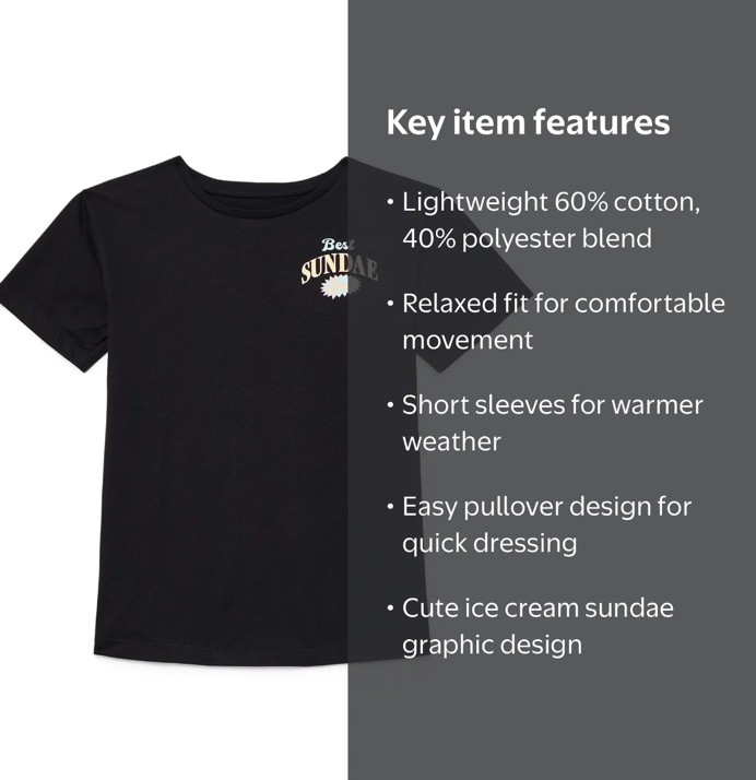 Wonder Nation Girls Graphic Tee Size S (6-7) NEW
