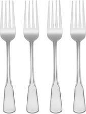 Oneida Flatware Colonial Boston Dinner Forks, Set of 4,Silver
