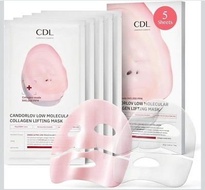 Overnight Collagen Lifting Gel Mask 5 pcs Korean Face Lifting Deep Hydrogel Mask